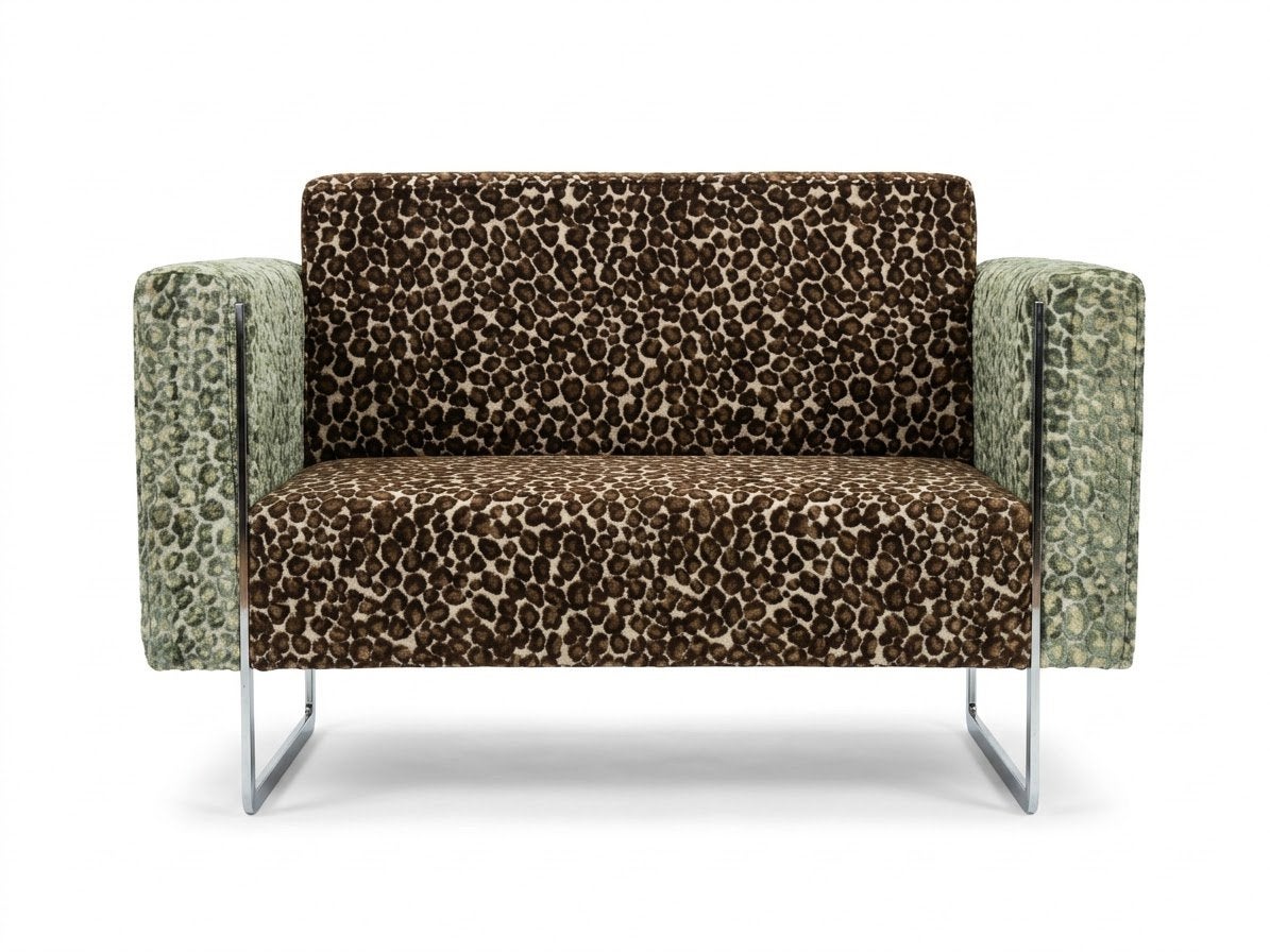 Artifort mare loveseat nieuw gestoffeerd panterprint bankje, ., 75 tot 100 cm, Ophalen of Verzenden, Zo goed als nieuw