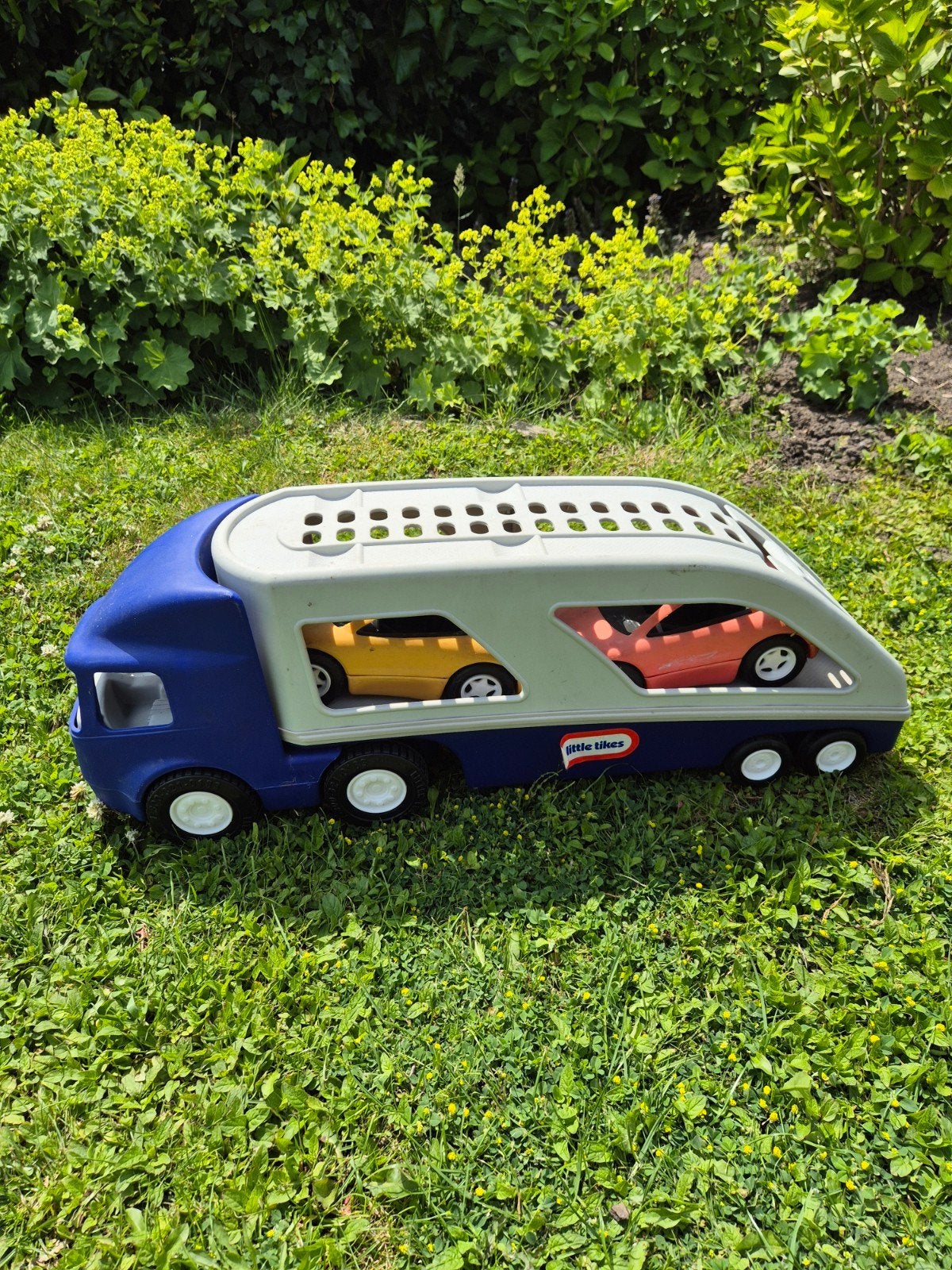 Little Tikes oplegger en 2 auto's, Ophalen of Verzenden, Gebruikt