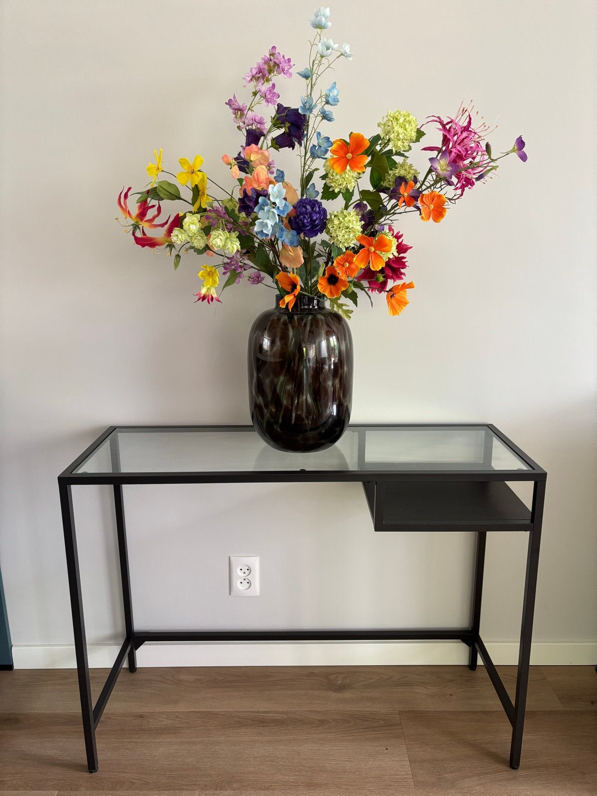 IKEA Vittsjo laptoptafel / sidetable / make-up tafel - Nieuw, Ophalen, 50 tot 100 cm, Nieuw, Glas