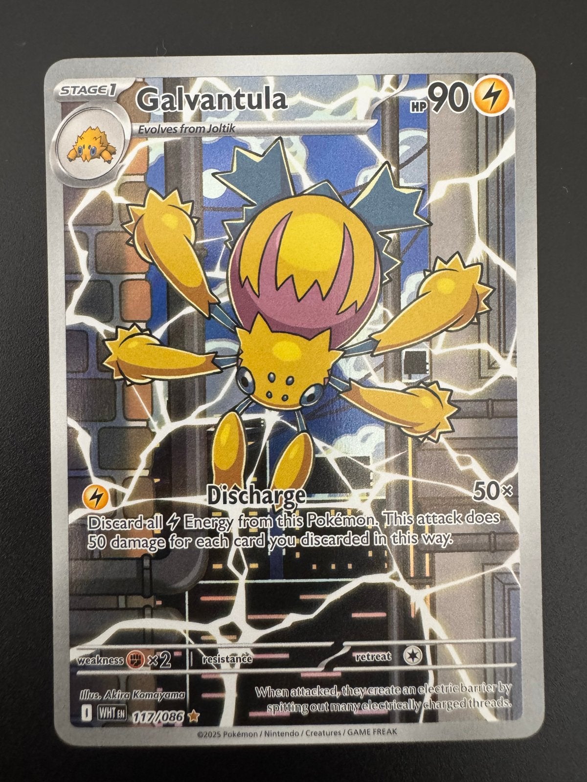 Galvantula 117/086 WHT11 Pokemon Kaart, Ophalen of Verzenden, Zo goed als nieuw, Losse kaart