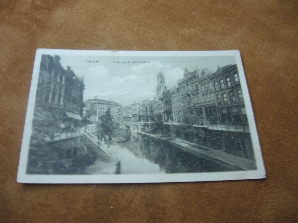 UTRECHT  =  OUDE GRACHT STADHUISBRU   BRIEFKAART 1909, Ophalen of Verzenden, Voor 1920, Gelopen, Utrecht
