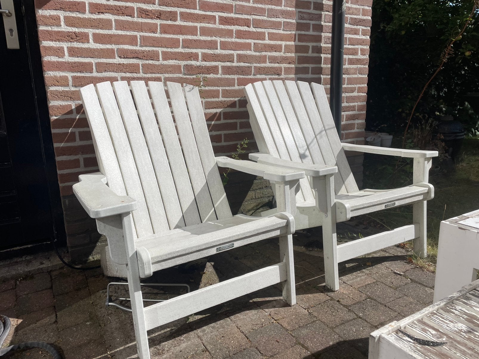 Fanback chair wit sissyboy 2 stuks, Ophalen, Zo goed als nieuw