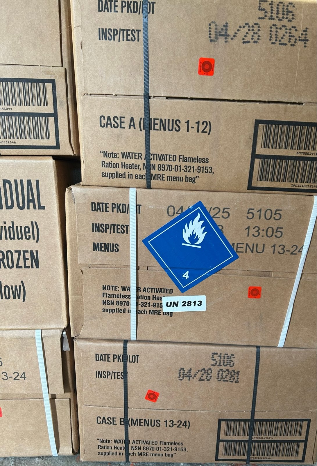 US Army MRE Doos – 12 Maaltijden – THT 2028, Verzenden, Landmacht, Amerika