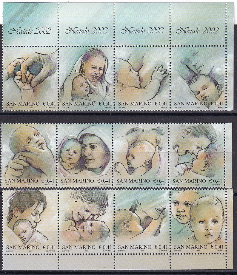 San Marino 2050/61 Kerst 2002 postfris, Ophalen of Verzenden, Postfris
