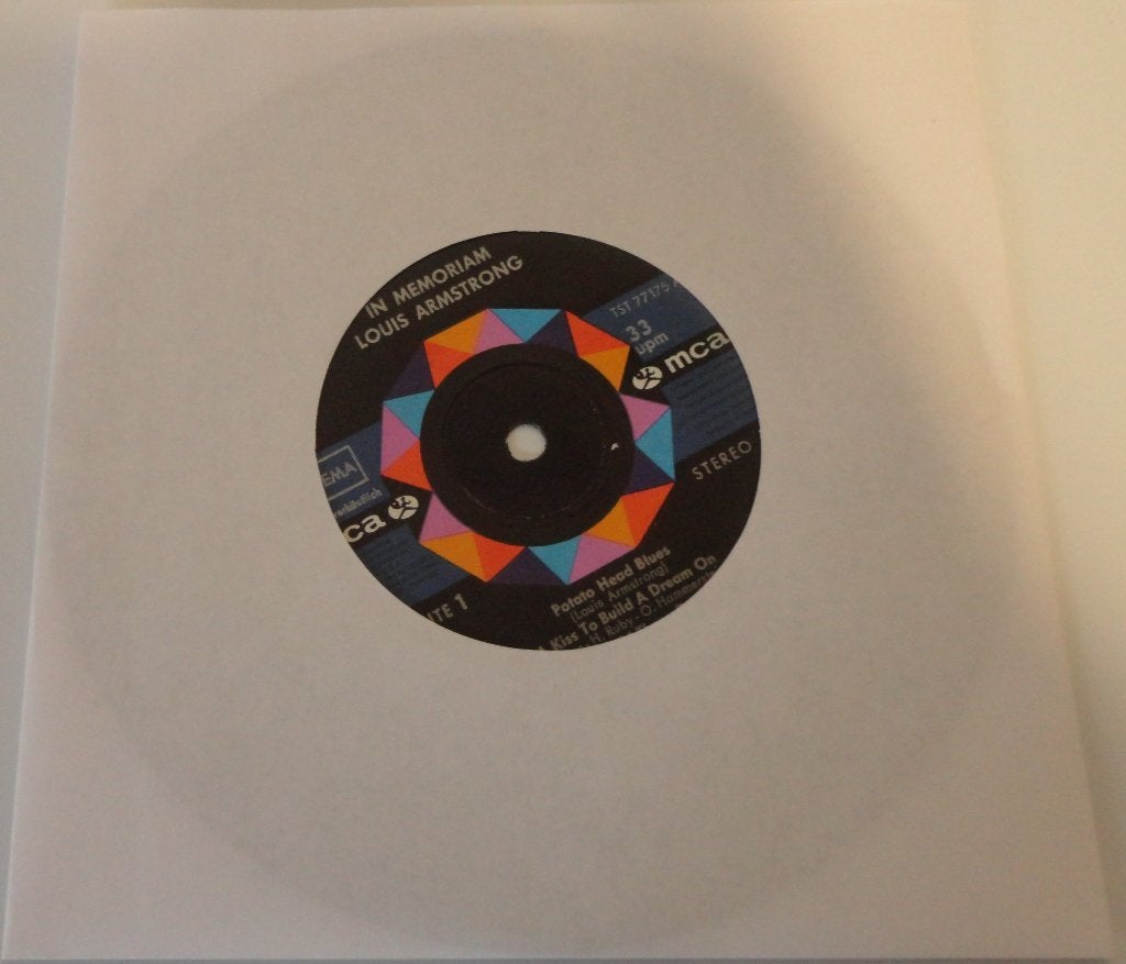 In Memorian Louis Armstrong -Potato Head Blues, Ophalen of Verzenden, Gebruikt, 7 inch, Jazz en Blues