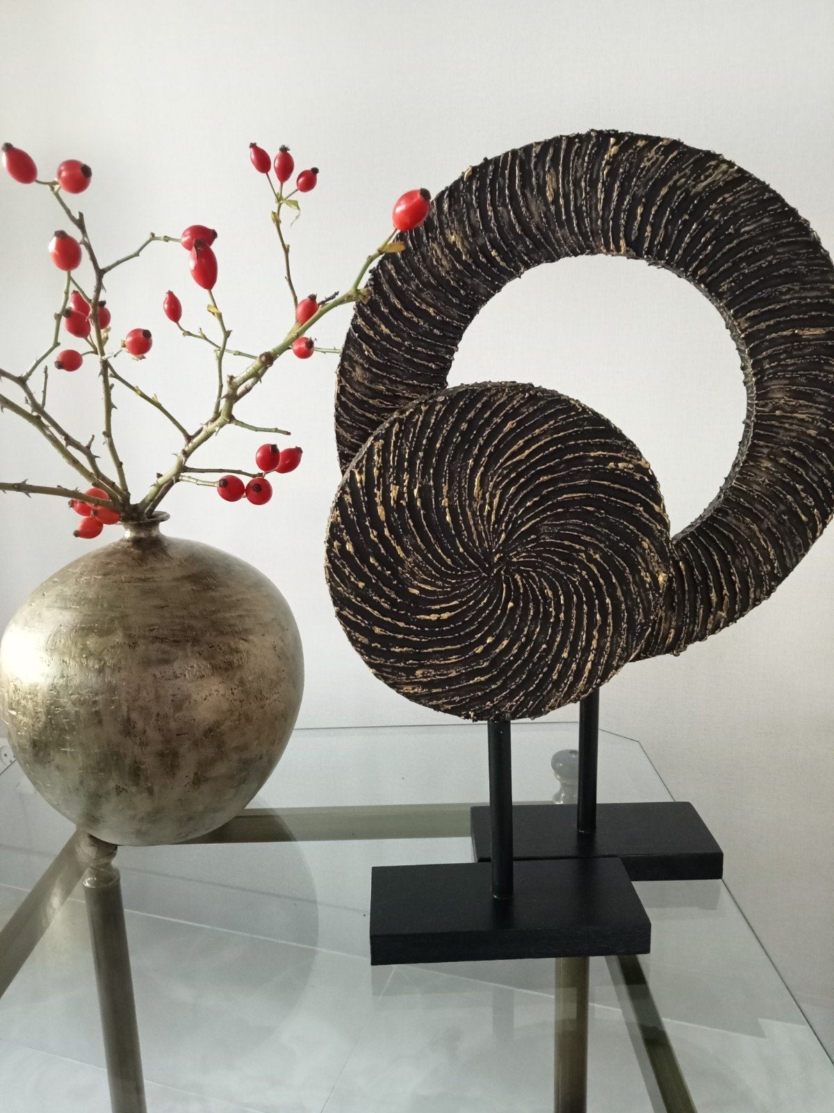 te koop schitterende ornamenten zwart met goud gedecoreerd, Ophalen of Verzenden, Hout