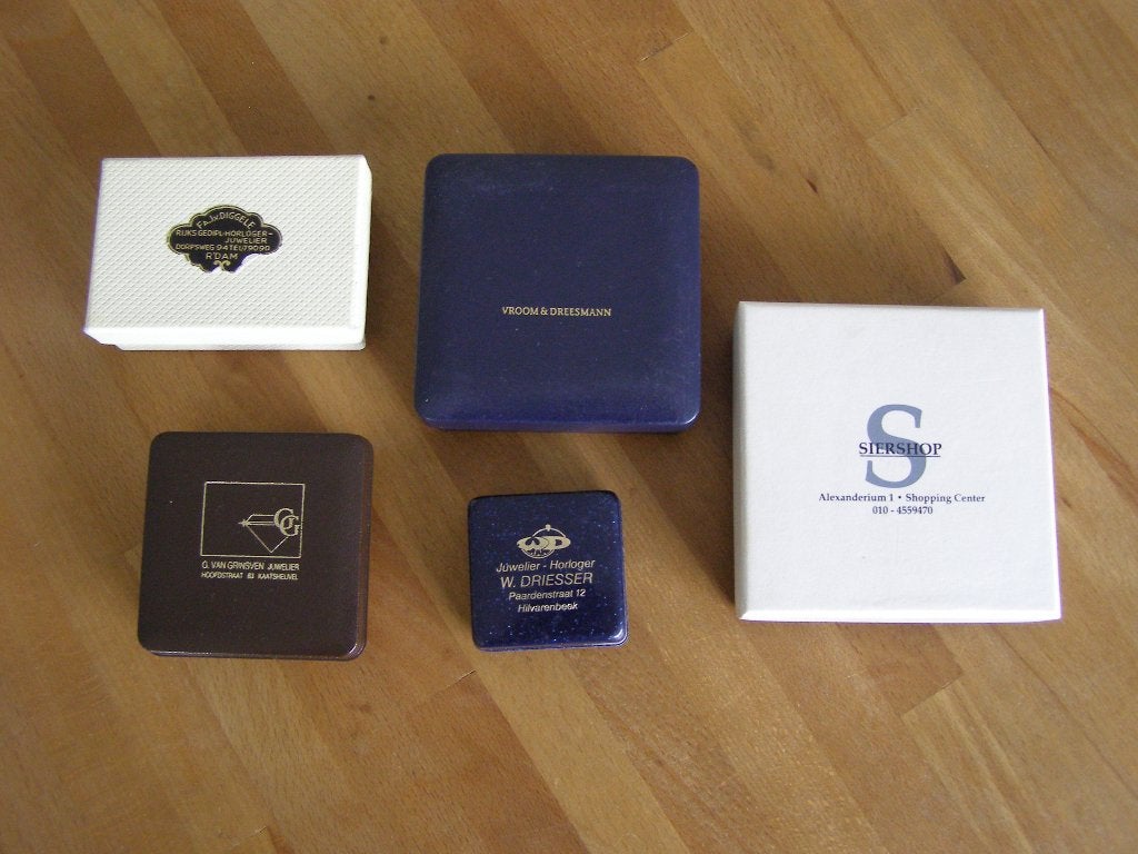 Vintage! Juwelier doosjes voor ring / armband / ketting, Ophalen of Verzenden, Gebruikt, Gebruiksvoorwerp