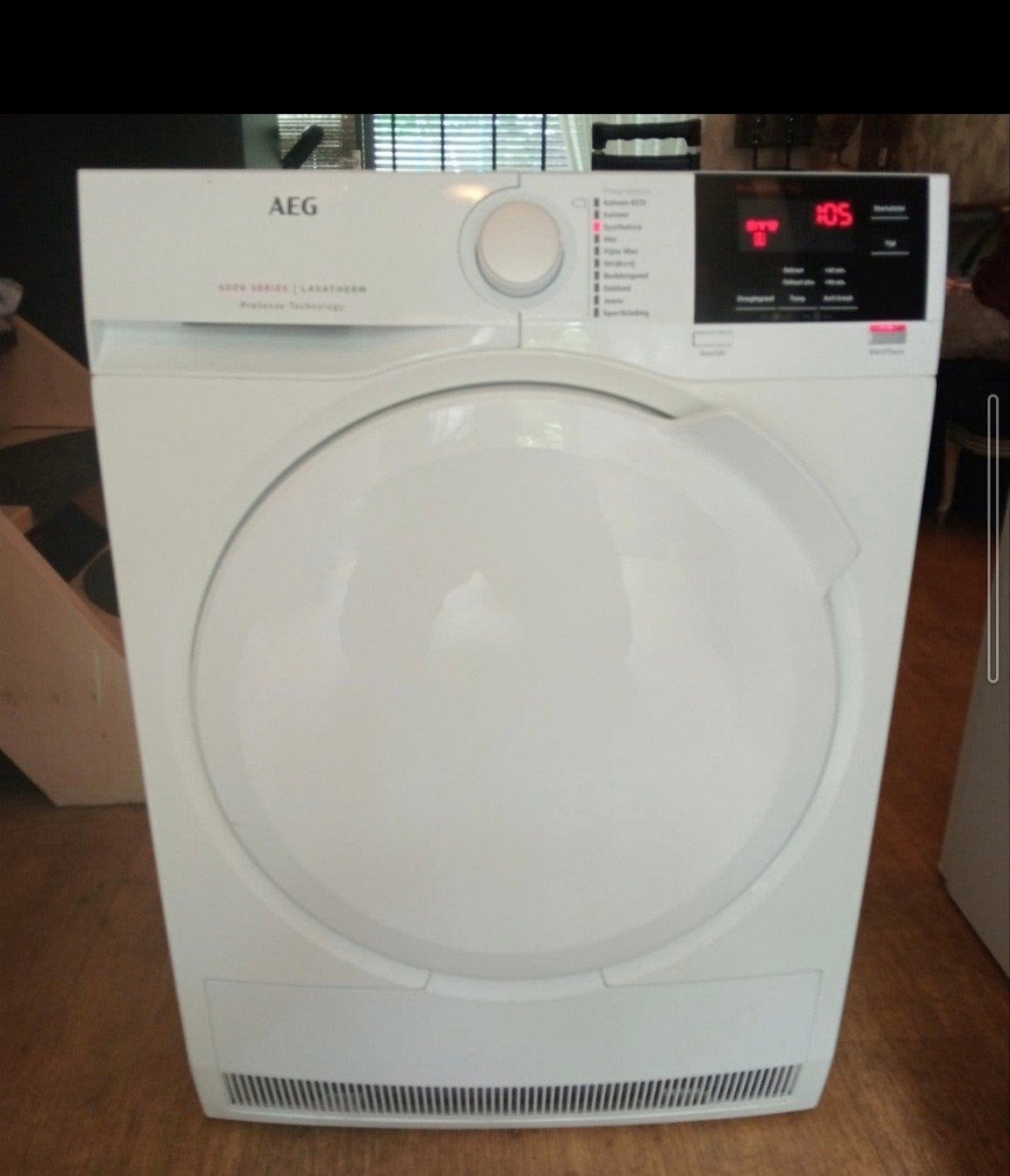 Aeg 6000 series droger A+++label energie zuinig zie foto,s, Ophalen, 6 tot 8 kg, Overige typen, Zo goed als nieuw