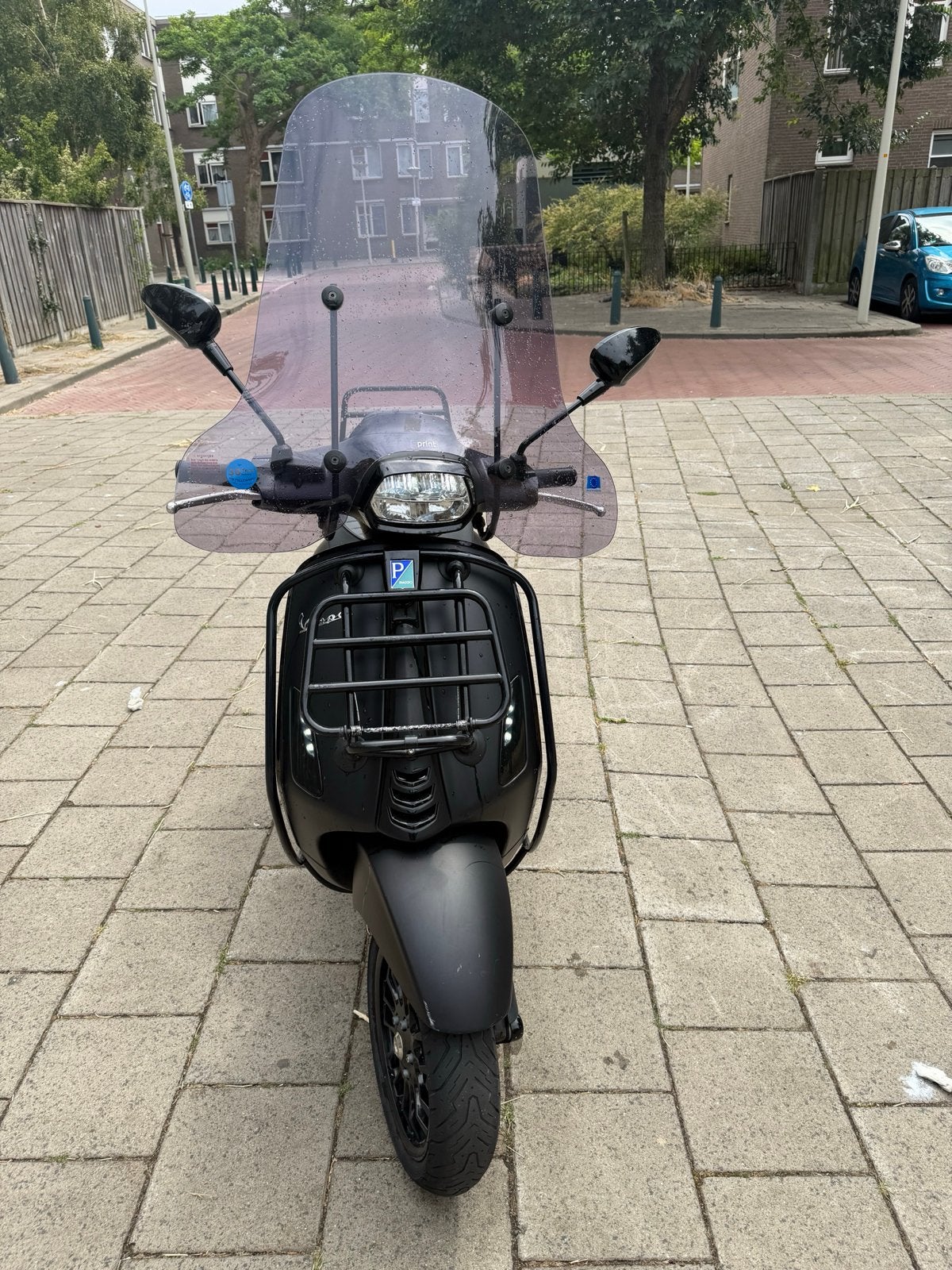 Matzwarte Vespa Sprint - Zo goed als nieuw!, Overige modellen, Zo goed als nieuw, Benzine, Maximaal 25 km/u