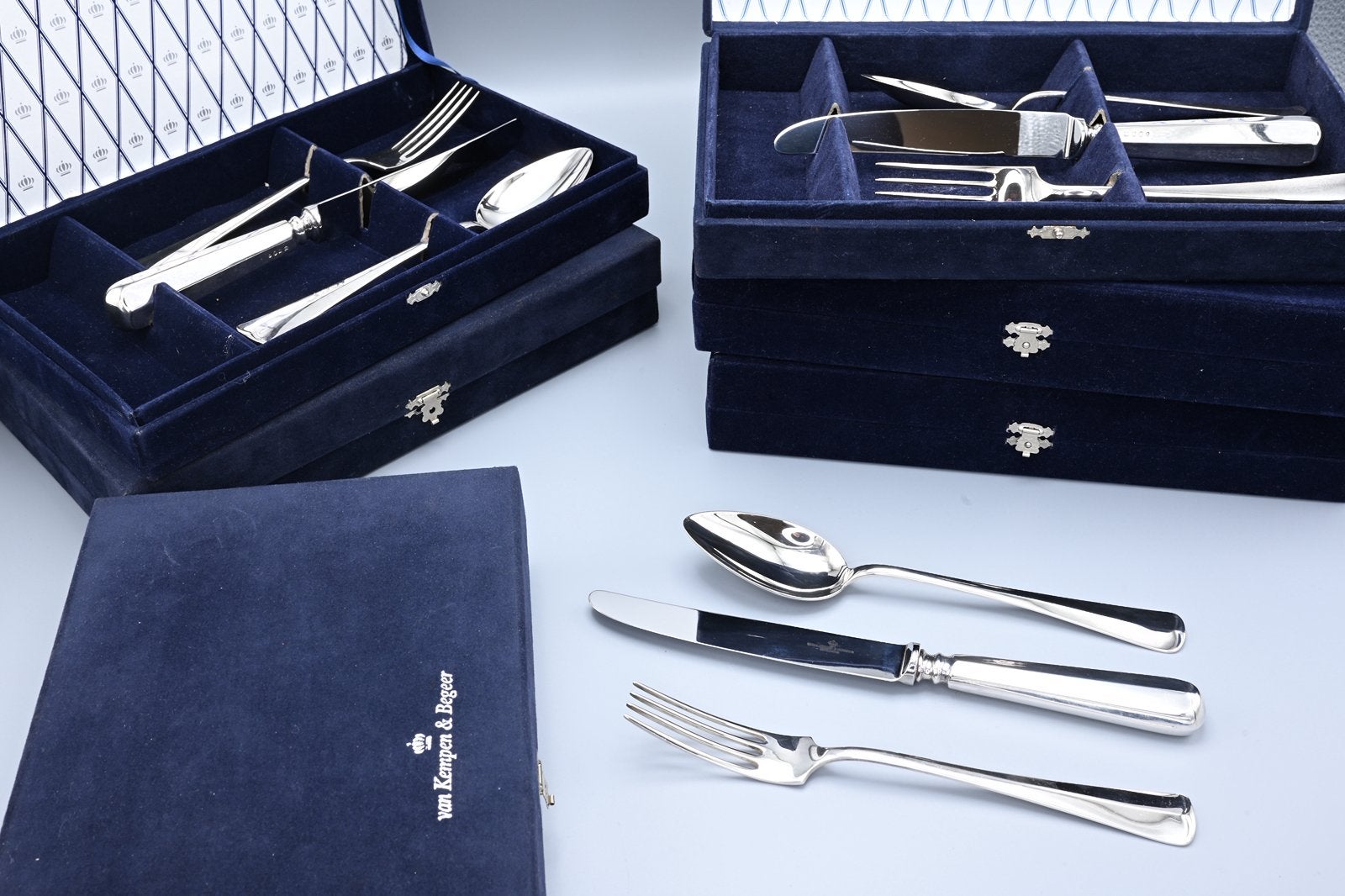 6 zilveren dinercouverts, Haags Lofje, Royal Van Kempen & Begeer, Bestekset, Overige typen, Nieuw