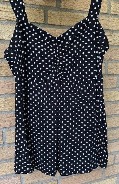 Charbell Paris top zwart wit bolletje M - L, Maat 38/40 (M), Verzenden, Zwart, Zo goed als nieuw