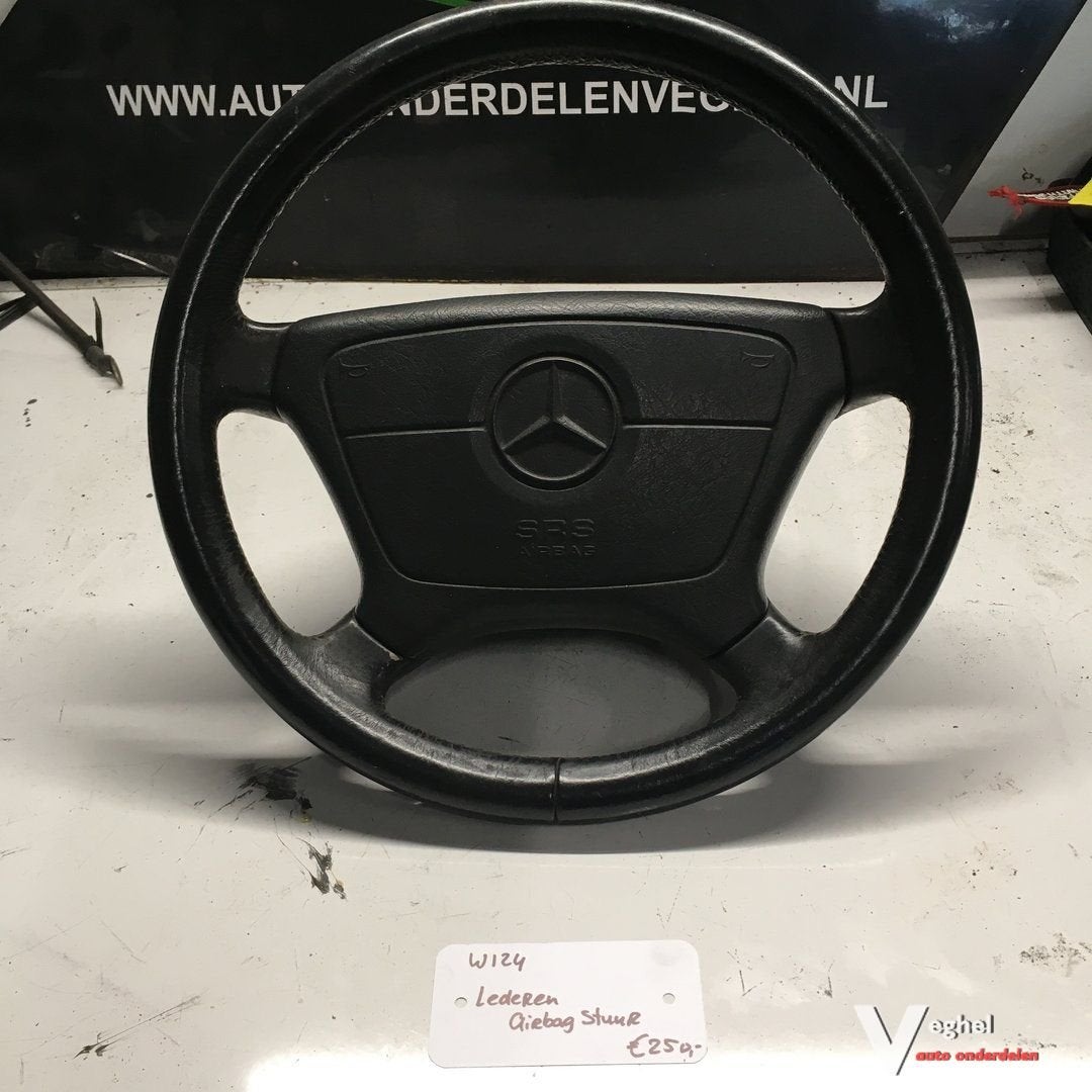 Mercedes W124 Sportline Lederen Stuurwiel , Let op stiksel l