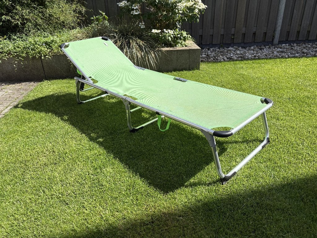 Inklapbaar Strandbed / Stretcher, Ophalen, Zo goed als nieuw, Aluminium, Inklapbaar