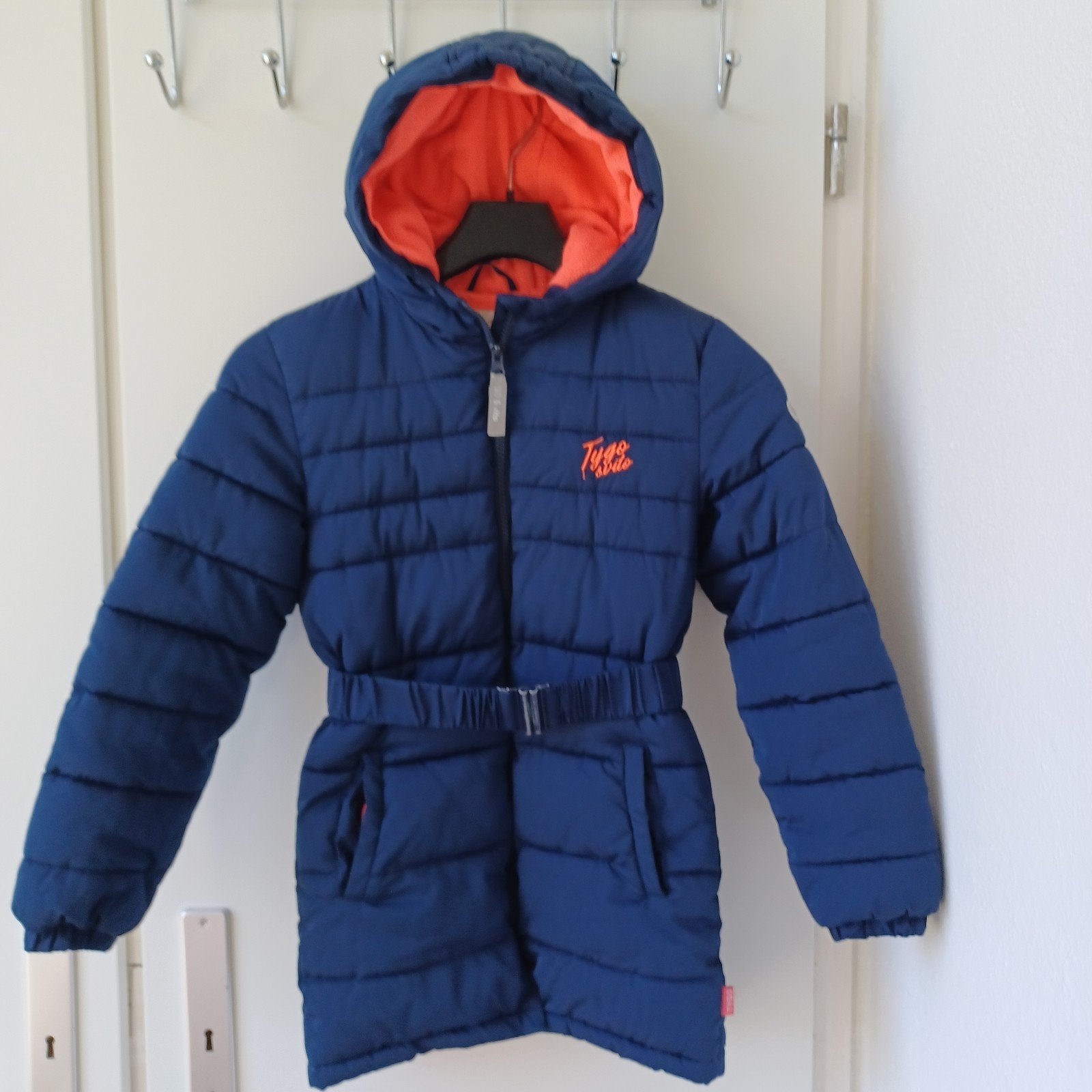 Meisjes winterjas 134/140, Kinderen en Baby's, Kinderkleding | Maat 140, Ophalen, Gebruikt, Meisje, Jas