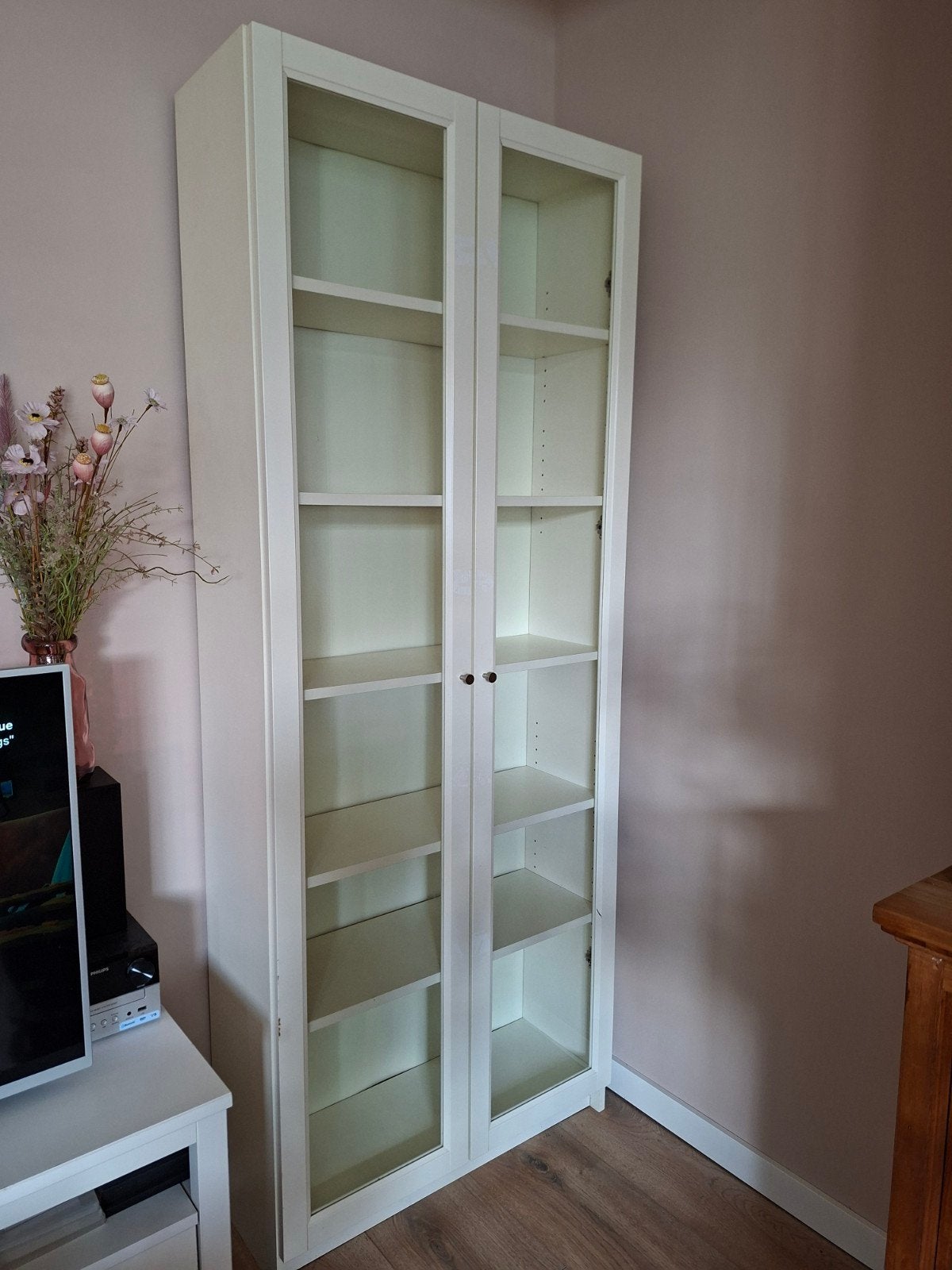 Vitrine kast, Huis en Inrichting, Kasten | Vitrinekasten, Ophalen, Gebruikt, 25 tot 50 cm, 50 tot 100 cm