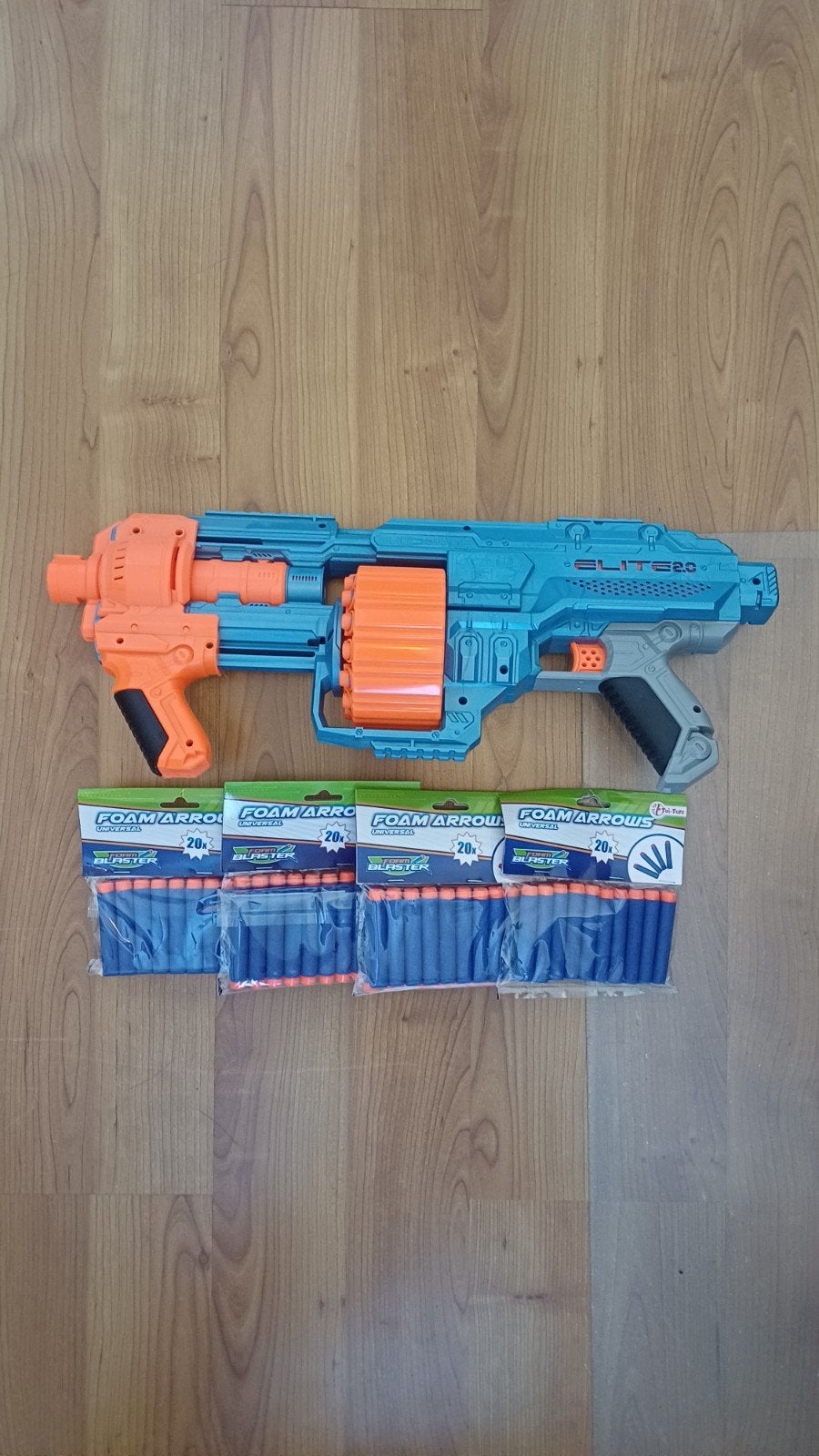 Nerf Elite 2.0 Shockwave RD-15 + 70 extra pijltjes, Ophalen of Verzenden, Zo goed als nieuw