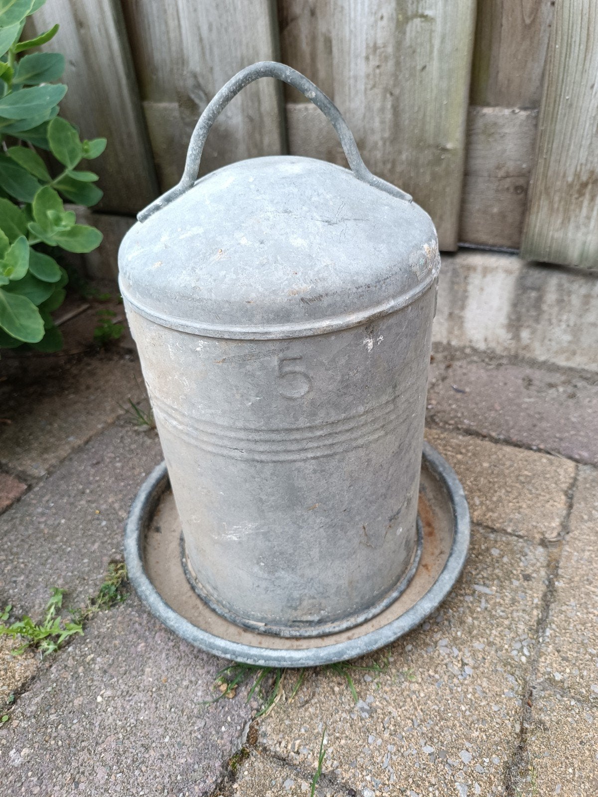 Kippen voer-/drinkbak zink, Ophalen of Verzenden