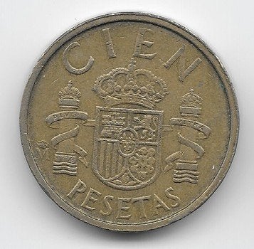 Spanje 100 pesetas 1984 KM# 826, Verzenden, Overige landen, Losse munt