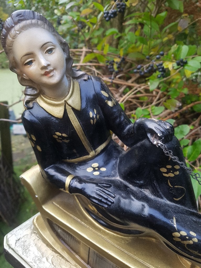 Prachtig Art Deco schouwbeeld (1e helft vorige eeuw)brocante, Ophalen of Verzenden