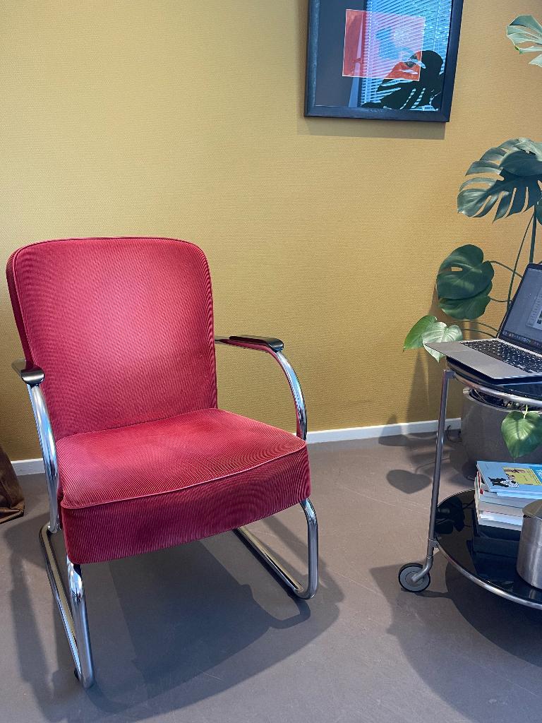 Buisframe stoel, Huis en Inrichting, Fauteuils, Ophalen, Gebruikt, Minder dan 75 cm, Overige materialen
