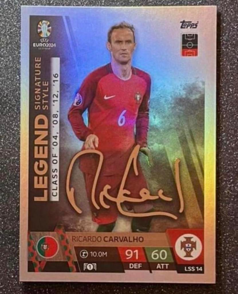Topps EURO 2024  LEGEND  SIGNATURE STYLE  CARVALHO  PORTUGAL, Verzenden, Zo goed als nieuw, Plaatje