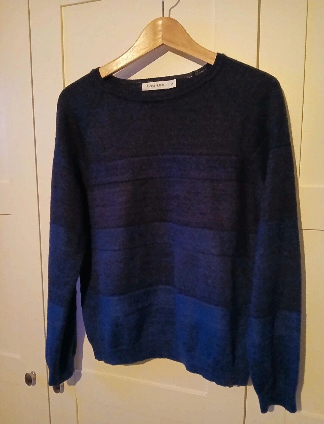Calvin Klein trui blauw gestreept maat L, Blauw, Ophalen of Verzenden, Gedragen, Calvin Klein