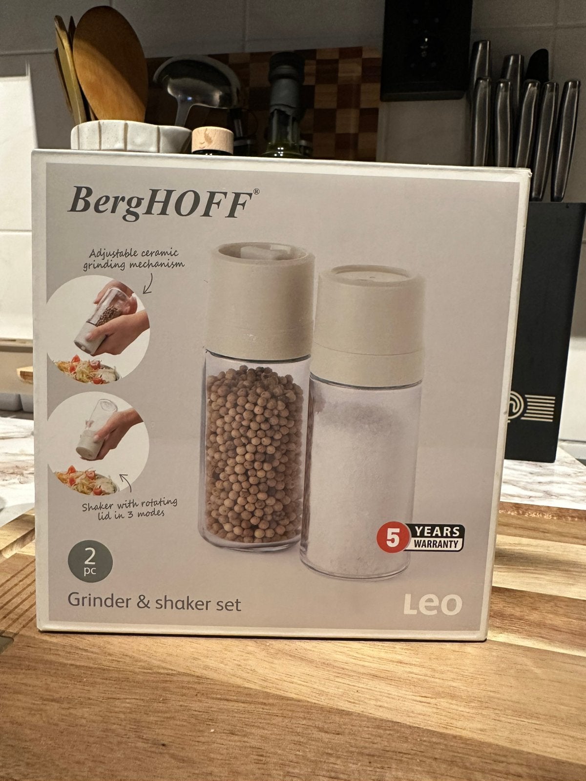 Berghoff zout en peper set, Nieuw, Ophalen of Verzenden, Overige merken, Glas