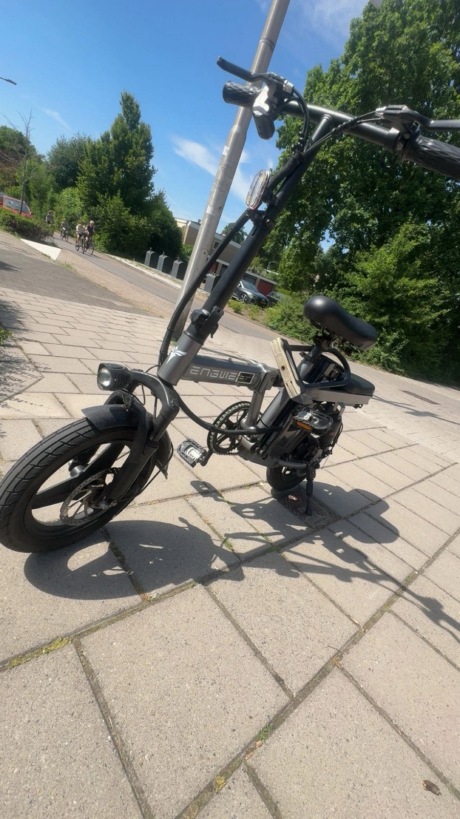 Engewe T14, Fietsen en Brommers, Fietsen | Vouwfietsen, 20 inch of meer, Gebruikt, Totaal opvouwbaar, Schijfrem