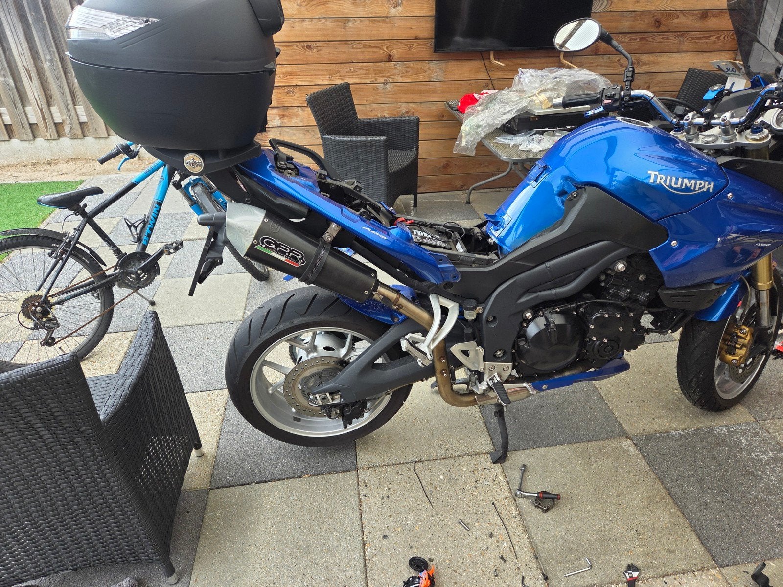 Gpr uitlaat triumph tiger 1050 2007/2013, Motoren, Ophalen of Verzenden, Gebruikt