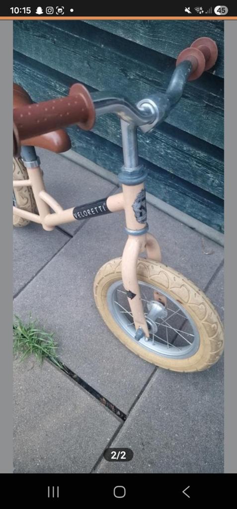 Veloretti kinderfiets, beige, 16-20 inch, Fietsen en Brommers, Ophalen of Verzenden, Gebruikt, 16 tot 20 inch