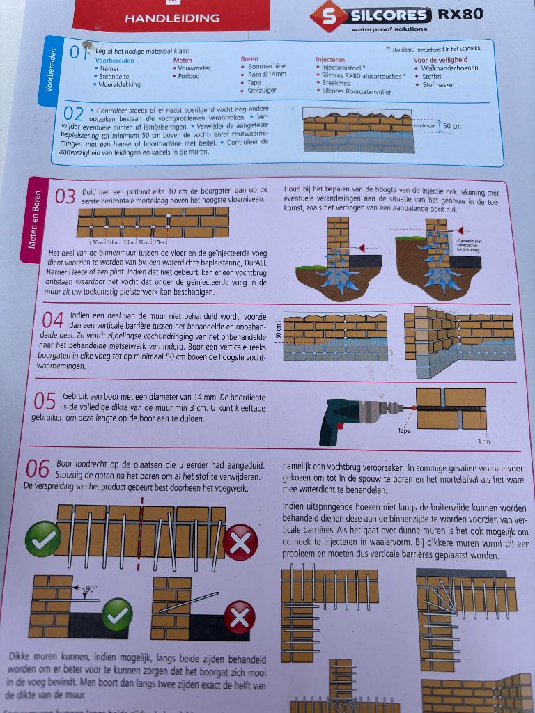 Gevel renovatie vochtige muren, Doe-het-zelf en Verbouw, Isolatie en Afdichting, Overige materialen, Nieuw, Minder dan 5 m², Muurisolatie