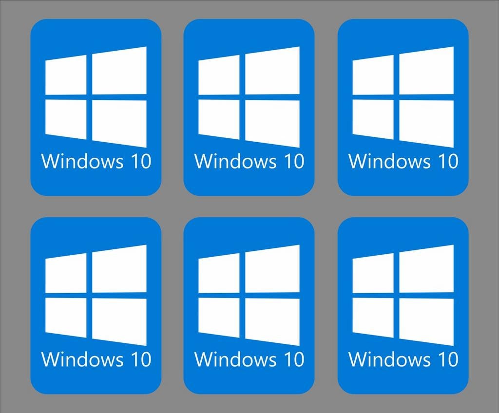 Set van 6 Windows 10 stickers, Computers en Software, Besturingssoftware, Ophalen of Verzenden, Windows