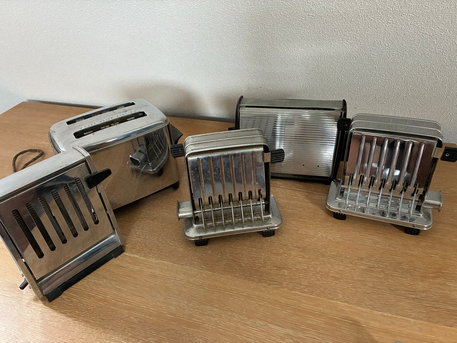 Set van 5 retro broodroosters: Inventum, Silex & Krups, Witgoed en Apparatuur, Broodroosters, Ophalen of Verzenden, Niet werkend