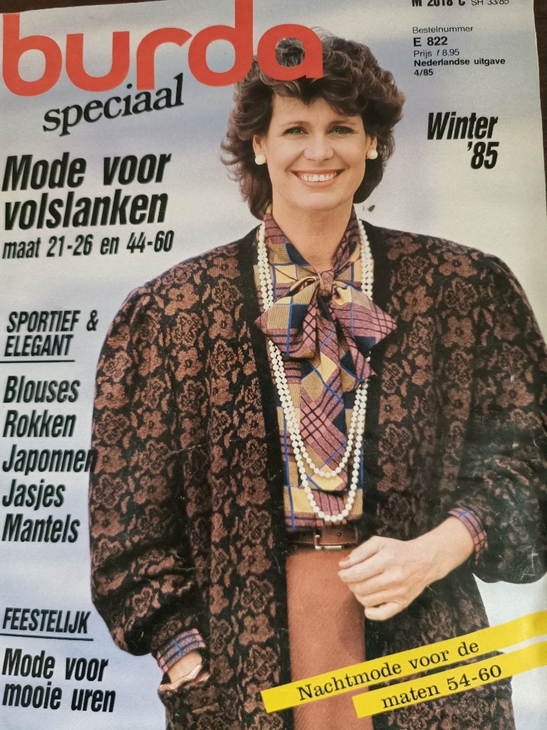 Burda Speciaal mode voor volslanken winter 1985, Hobby en Vrije tijd, Kledingpatronen, Ophalen of Verzenden, Zo goed als nieuw