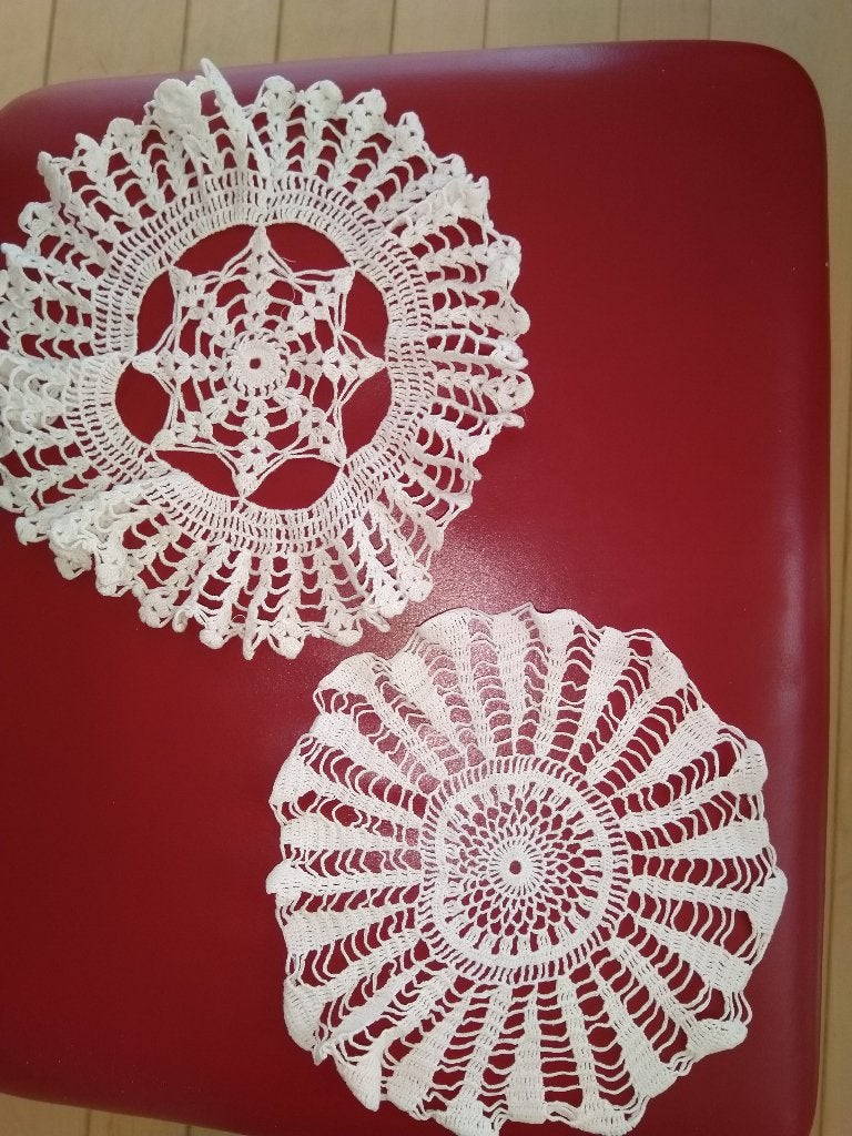 2 antieke gehaakte kleedjes, Antiek en Kunst, Ophalen of Verzenden