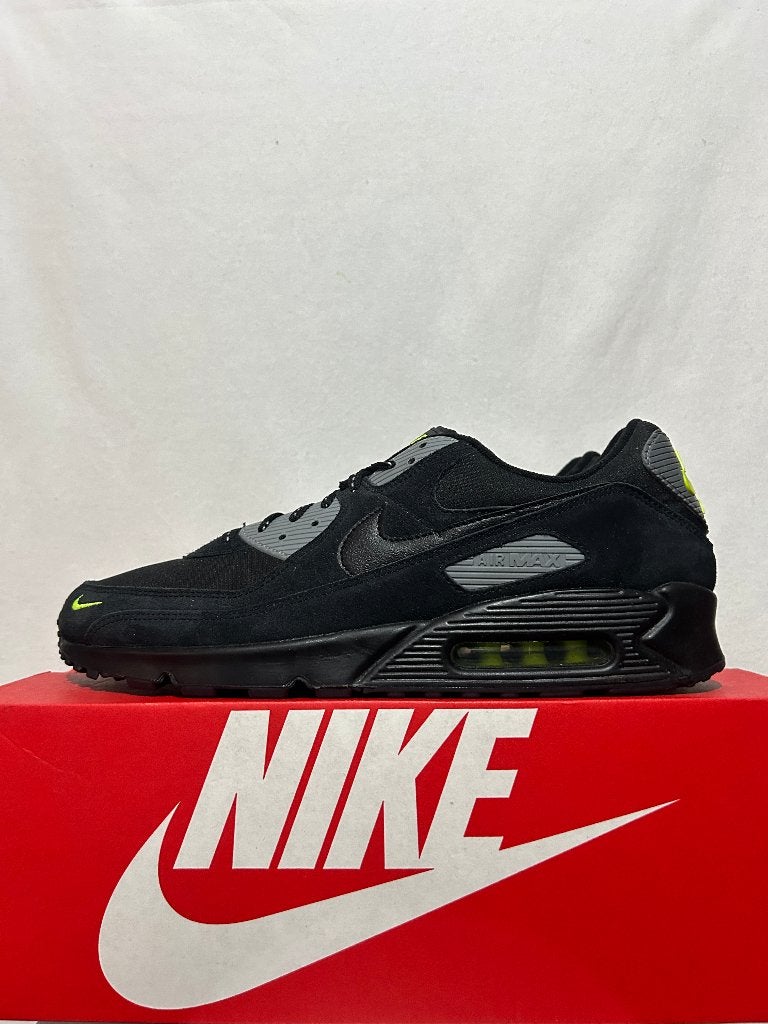 NIEUW! Maat 49,5 - Nike Air Max 90 Black Volt Cool Grey, Kleding | Heren, Verzenden, Zwart, Nike, Nieuw