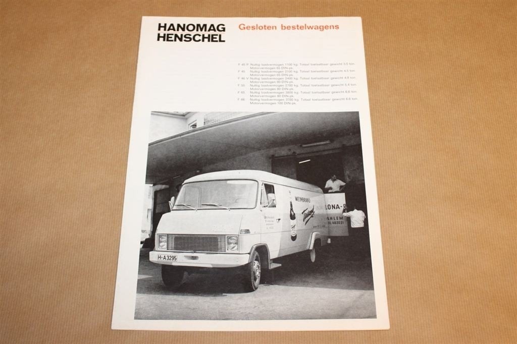 Zeldzame brochure - Hanomag Henschel bedrijfswagens 1975, Ophalen of Verzenden, Zo goed als nieuw, Tractor en Landbouw