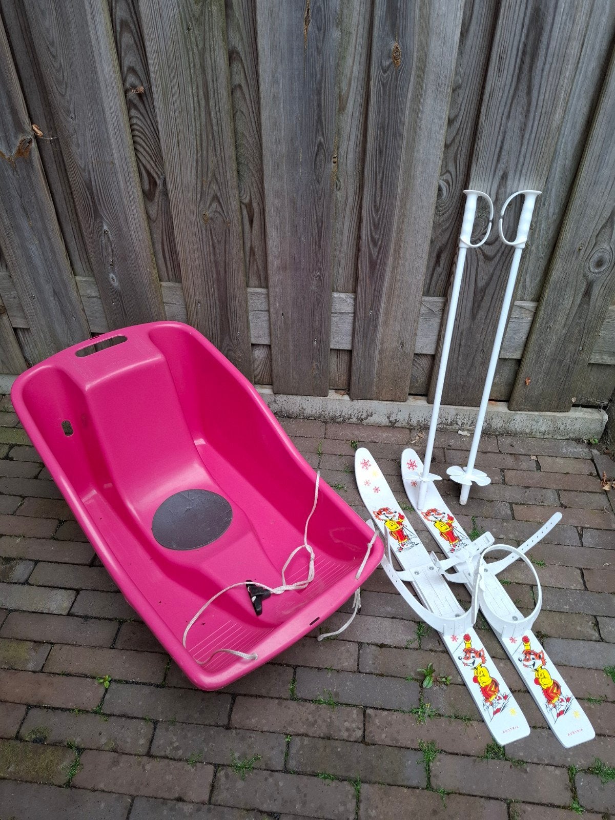 Baby rider roze + ski's, Kinderen en Baby's, Ophalen, Rugleuning
