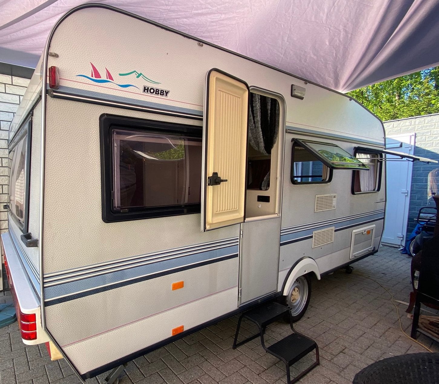 Prachtige Hobby Classic 460 caravan ‘93, Overige typen, Rondzit, Hobby, Particulier