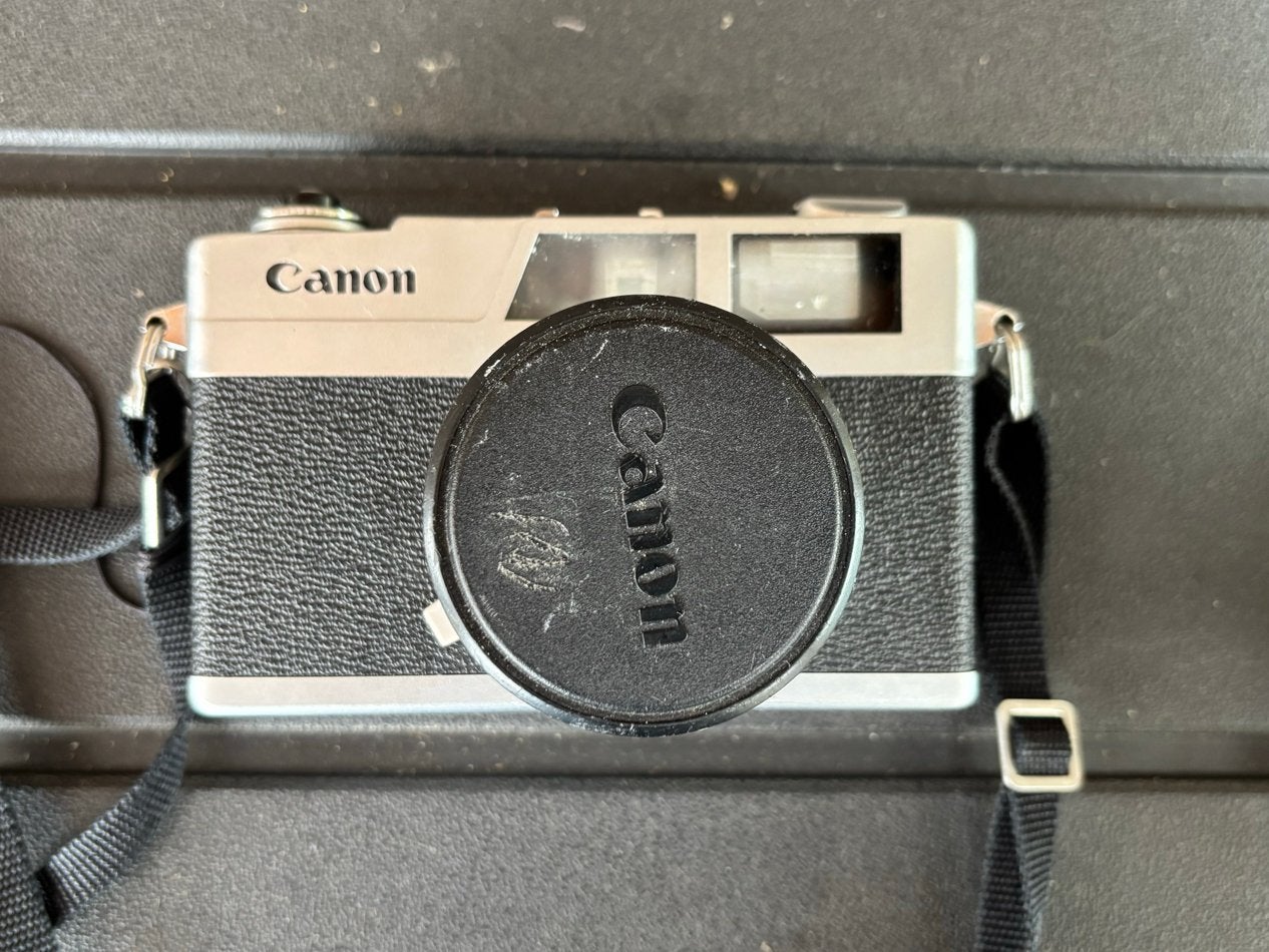 Canon Canonet 28 met flitser, filter en beschermhoes, Ophalen, Gebruikt, Minder dan 50 mm, Canon