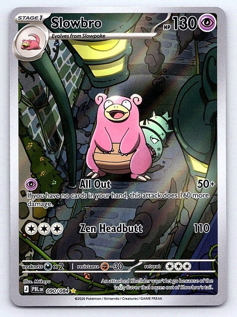 Slowbro 90 PBL, Ophalen of Verzenden, Zo goed als nieuw, Losse kaart, Foil