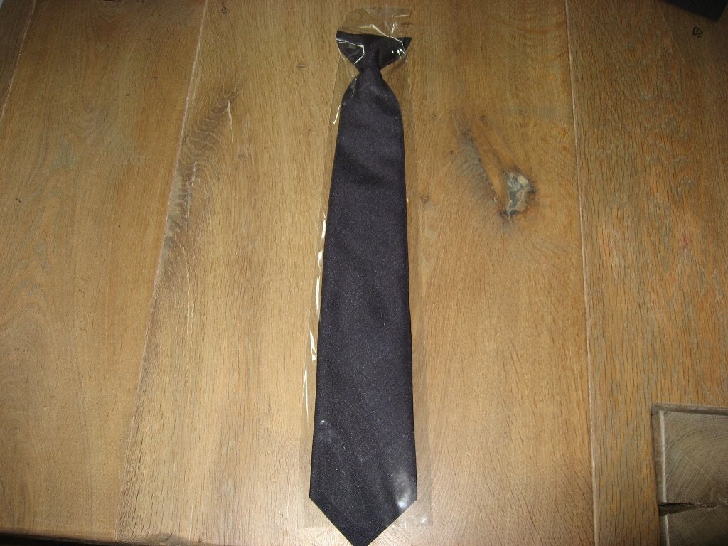 nieuwe antraciet grijs stropdas met clip on veiligheids clip, Verzenden, Nieuw, Grijs, Effen
