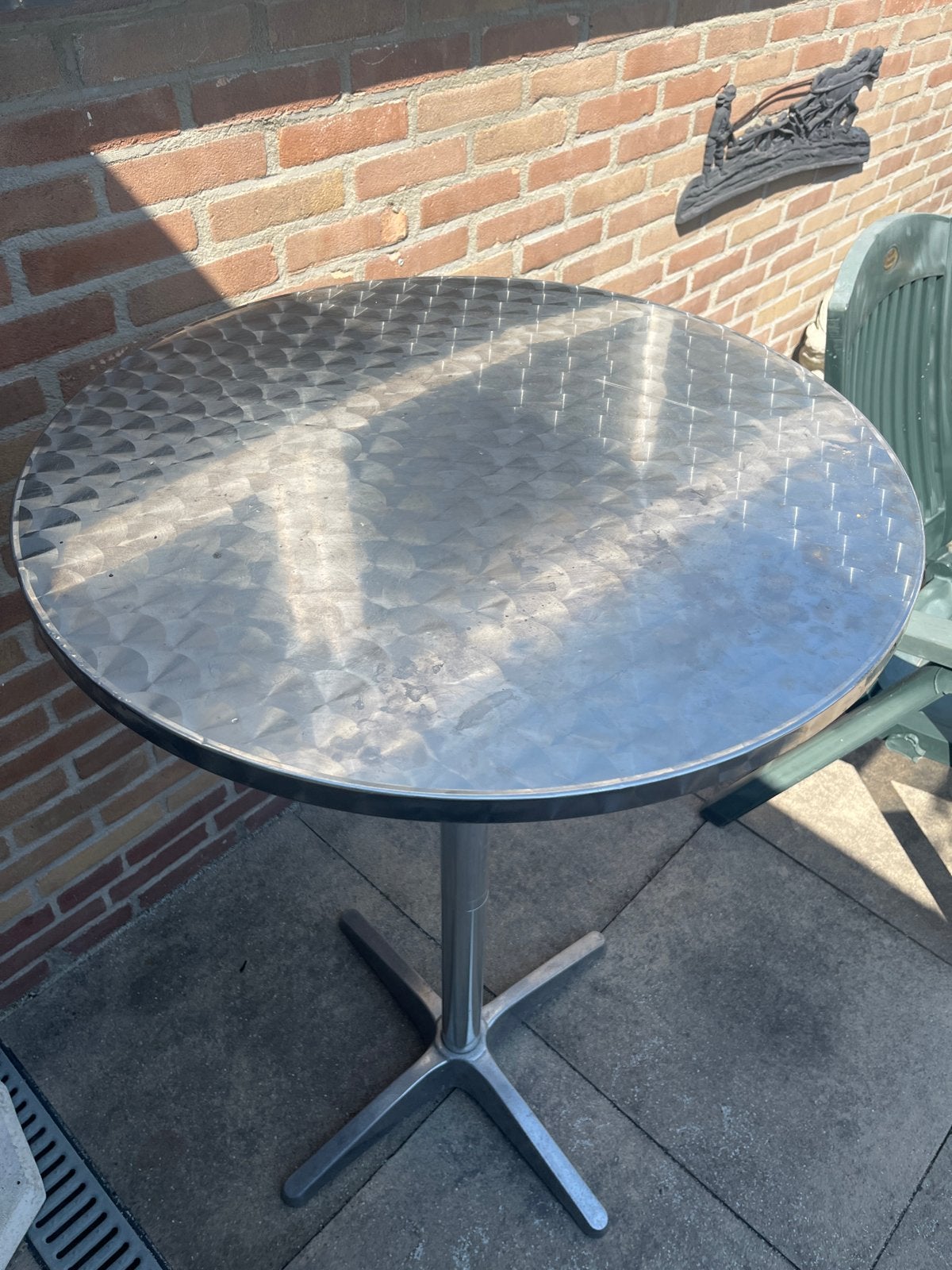 Statafel 113 cm hoog, 70 cm doorsnee, Ophalen of Verzenden, Gebruikt