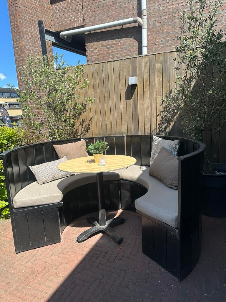 Rondzit horeca incl zitkussens - 150x190 cm, Ophalen, Zo goed als nieuw