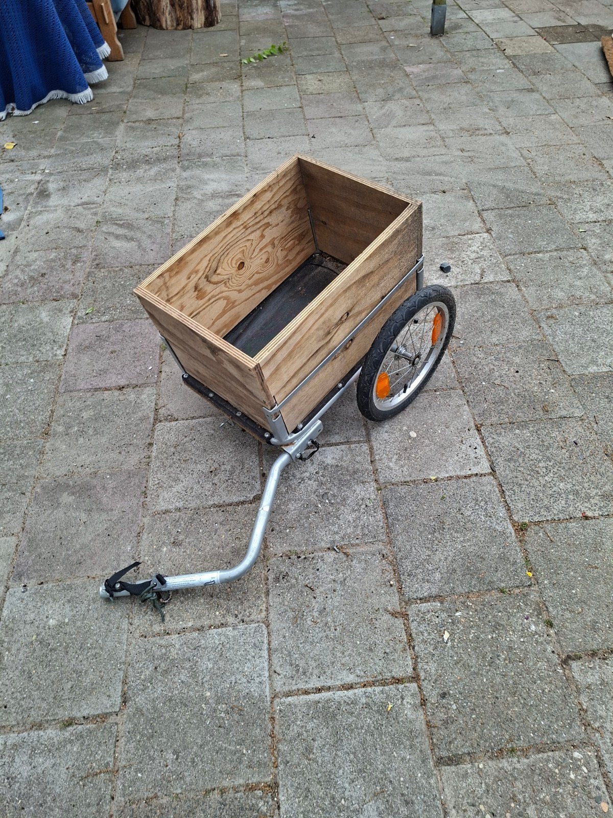 Stevige fietskar met houten bak, Ophalen, Gebruikt, Bagagekar, 80 kg of meer
