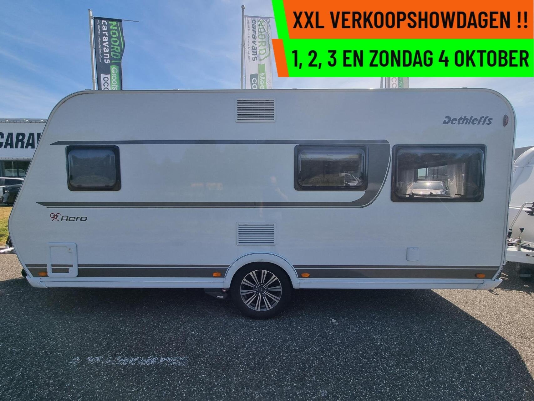 Dethleffs Aero - XXL VERKOOPSHOW 1,2,3 & 4 OKT. 10-17 UUR, Rondzit, Bedrijf, Hordeur, Tot en met 4