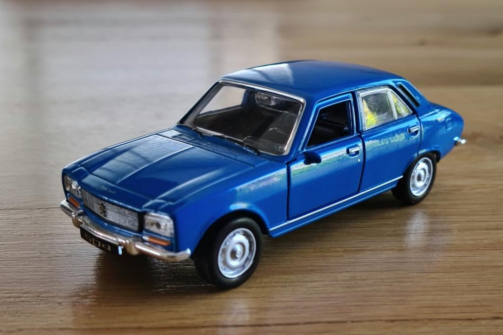 Schaalmodel 1:43 Peugeot 504 - Blauw, Ophalen of Verzenden