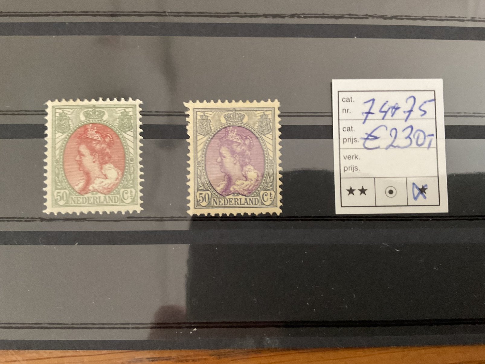 Nvph 74-75 ongebruikt., Postzegels en Munten, Ophalen of Verzenden