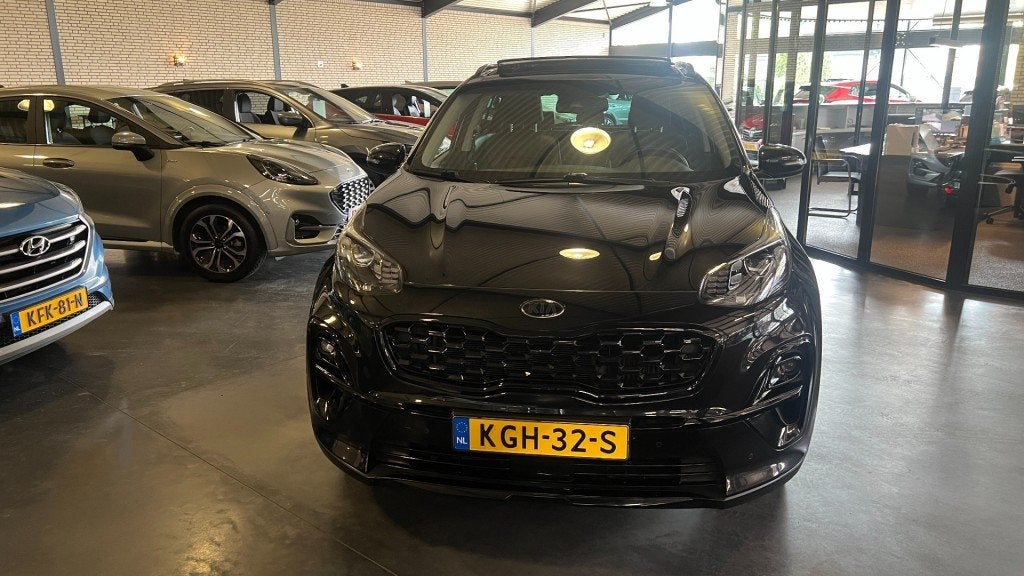 Kia SPORTAGE 1.6 T-GDI BLACK EDITION-SCHUIFDAK-1E EIGENAAR, USB, Gebruikt, 4 cilinders, Met garantie (alle)