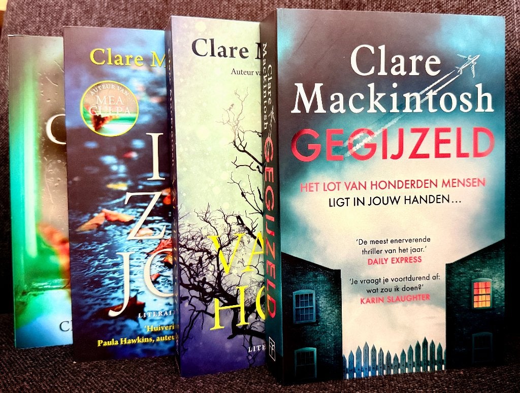 Vier spannende boeken van de Britse Clare Mackintosh, Europa overig, Ophalen of Verzenden, Zo goed als nieuw, Clare Mackintosh